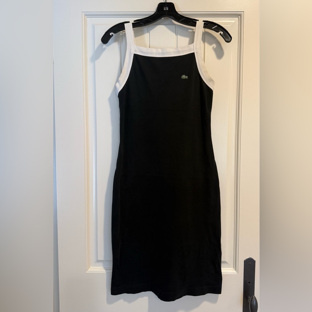 Lacoste Black and White Cotton  Dress. Size 4